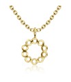 Round shape with holes Silver Necklace SPE-5257